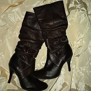 Beautiful Brown Leather, Gianni High Heel Boots